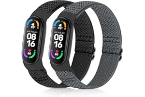 enkic Elastisch Armband Kompatibel mit Xiaomi Mi Band 7/Mi Band 6/Mi Band 5/Mi Band 4/Mi Band 3/Amazfit Band 5 Armband, Verstellbares Ersatzarmbänder Nylon Loop Sport Uhrenarmband für Damen Herren
