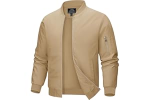 MAGCOMSEN Blouson Herren Jacke Leichte Bomberjacke Winddichte Übergangsjacke Freizeit Fliegerjacke mit Taschen