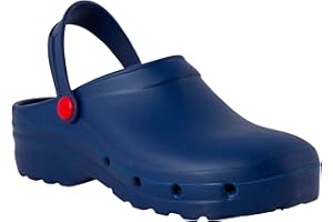 REPOSA Light Shock Zuecos Sanitarios, Zapatos de enfermería, Material eva Zapatos Sanitarios cómodos con capellada Superior Cerrada, Agujeros Laterales, Plantilla anatómica, Suela SRC