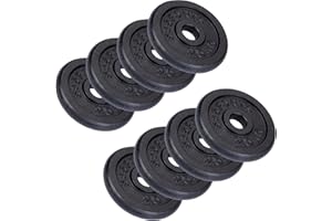 ‎SCSPORTS ScSPORTS® Hantelscheiben - Set, 2/4/5/10/15/20 kg, Ø 30/31 mm, Gusseisen - Gewichtsscheiben, Hantelscheiben-Set, Hantelgewichte, Fitness Scheiben, Gussscheiben, Gewichte