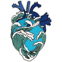 Bügelbild Herz „Glaube Liebe Hoffnung“ – Maritim Mit Anker, Ca. 9 X 8,5 Cm