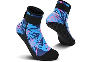 Yikayin Neoprene Socks, 3mm Wetsuit Socks for Women Men, Anti-Slip Thermal Swimming Socks Diving Socks for Snorkeling, SUP, Kayaking