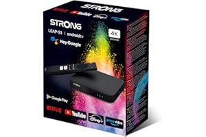 STRONG Leap-S1 Smart Box Android TV Streaming Media Player, 4K Ultra HD Streaming Device with Google Voice Assistant, Built-In Netflix Disney+ Prime Video, WiFi 5 with Bluetooth 4.2