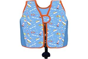 SwimBest Swim Vest - Swim Jacket/Buoyancy Aid with Safety Strap for ages up to 7 years old with Removeable Floats