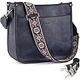 Caitina Crossbody Bag Women Vegan Leather Hobo Handbag Trendy Crossbody Shoulder Bag Purses For Women with 2 Adjustable Strap