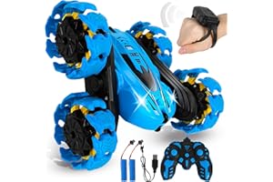 Hilifexll Remote Control Cars Toys for 3 4 5 6 7 8 Years Old Boys Girls Kids, RC Stunt Car Toys Remote Control Truck with 2 Sided 360° Rotation and LED Light,Birthday Toy Gift for Boy Girls Aged 3+