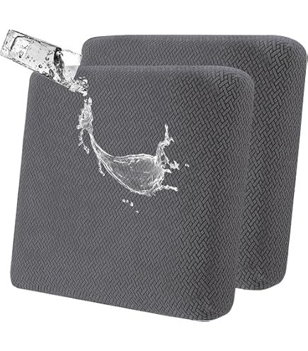 BXFUL Housses de Coussin de Siège de Canapé Imperméable Extensible, Jacquard Housse Coussin Canapé Antidérapante Housse Assise Canapé élastique Housse Coussin (4 Places,Bleu Aqua
