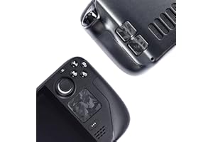 Touchpad Protector Steam Deck, Touch Pads und Back Buttons Schutz Haut Textur Aufkleber für steamdeck Touch Trackpads,Luck&Link(Geschmiedete Kohlefaser-Schwarz, Trackpads+4 Tasten)