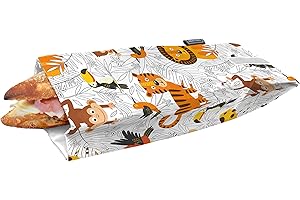 NERTHUS FIH 879 Bolsa para Bocadillo Reutilizable Safari, ecológica, Adaptable, facil de Limpiar y Apta para Lavadora