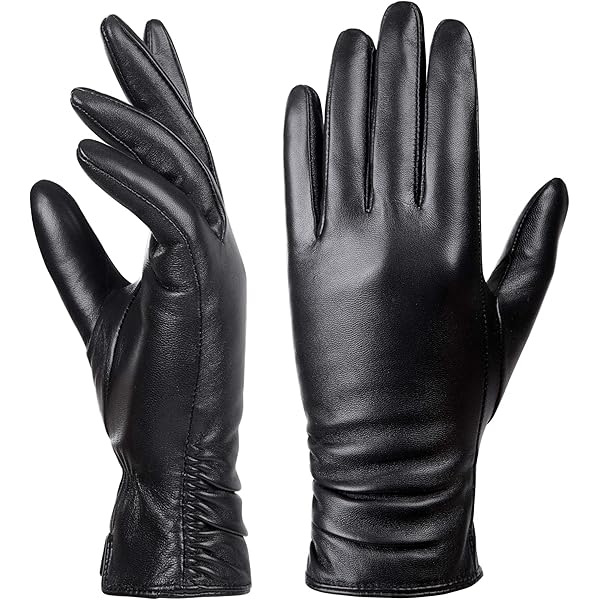 TheGloveHut Echt zacht lederen dameshandschoenen volledig gevoerd, Helder Roze, M/17.78 cm