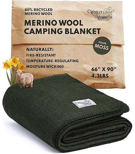 ACUSHLA Draagbare knuffeldeken, merinowol, wollen deken