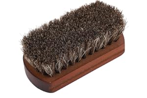 ZYYINI Szczotka do czyszczenia butów, jedyny w swoim rodzaju wklęsły uchwyt drewniany, wygodny uchwyt, antypoślizgowa do kozaków, butów i innych środków do pielęgnacji skóry