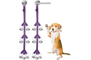 Dyrdekly Hundeklingel Einfach zu Bedienen Hundeglocke Hundetraining Einstellbare Hängeglocken für Hunde Hundeglocke für Töpfchentraining Töpfchenkommunikation - 2 Stück