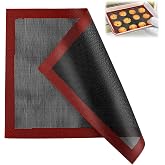 Silicone Oven Mat, 40x30cm Micro-Perforated Oven Mat, Reusable Non-stick Non Slip Silicone Baking Mat, Baking Mat for Pizza,