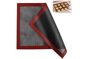 LOBVABA Tapis de cuisson en silicone - 40 x 30 cm - Réutilisable - Antidérapant - Tapis de cuisson durable - Pour four, micro-ondes