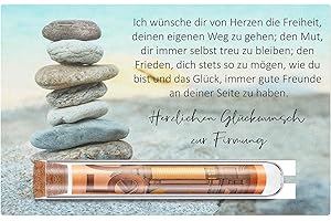 Otuuz Geldgeschenk zur Firmung Firmung Geschenke für Mädchen Jungen Reagenzglas Holz Firmung Karte Geldgeschenk aus Holz Geldgeschenke Geldverpackung 14 x 9 cm