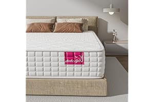 dosleeps Single Mattress 3FT 9-Zone Pocket Sprung Mattress with Memory Foam and Tencel Fabric - Orthopaedic Mattress - Thickness:9.4 Inch,White …