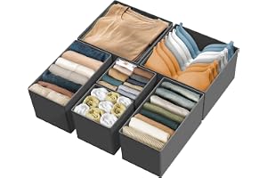 Simple Houseware Vikbar förvaringslåda i tyg, för garderober, byrålåda, organiserare med avdelare, korg, fack för underkläder