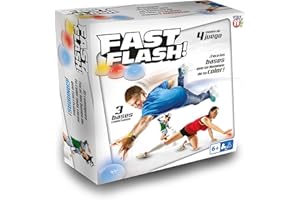 PLAY FUN BY IMC TOYS Fast Flash | Juego divertido de habilidad en el que tendrás que tocar las Bases que se iluminen de tu Color lo más rápido posible! Para niños +6 Años