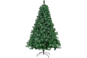 ‎HOMEWIT Homewit künstliche Weihnachtsbaum 150 cm (Ø ca. 75 cm), künstliche grüne Tannenbaum mit 420 Zweige, abziehbar zusammenklappbar und schwer entflammbar, Weihnachtstanne mit Metall Ständer (Ø ca. 35 cm)