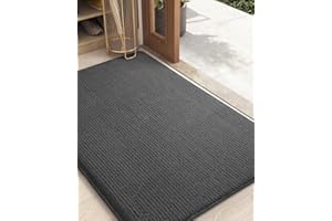 COLOR&GEOMETRY Color G Felpudo de Entrada, Alfombra Absorbente Entrada Impermeable y Lavable para Atrapar, Alfombrilla Antideslizante, Pasillo, Cocina, Dormitorio, 80 x 120 cm, Gris Oscuro
