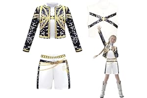 Taechalingo Korea Pop singer Kostüm Kinder,Anime Cosplay Costume Kostüm,Hunter Cosplay Costume Outfit Mädchen,Kpop Band für Kinder Halloween Karneval Bühnenkleid Rollenspiel