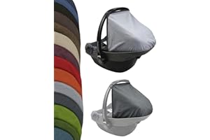 Sonnenverdeck Sonnendach [Sonnenschutz für Babyschale] kompatibel mit Maxi Cosi Pebble Gruppe 0+ (meliert hellgrau) +KP