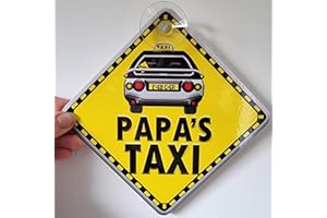 JUST THE OCCASION Papas Taxi Non Personalised Novelty Baby on Board car Sign