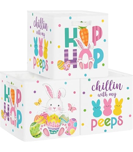 Boite A Rangement Bebe Boîtes Rangement HUUMONSS 30cm - Lot De 3 - Motif Animaux Boho - Pliable Cube Storage Jungle