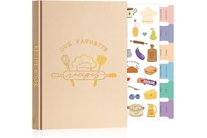 Lanpn Libro di Ricette da Scrivere, A5 Quaderno per Ricette Il Mio Ricettario in Pelle, Recipe Cook Journal Book to Write in Your own Recipes, Libri di Cucina Cooker Girl Libro, Avena, Inglese