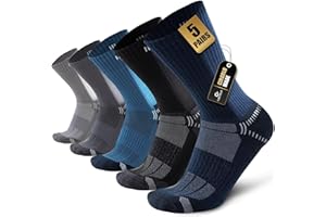CIRORLD Circorld Calze Uomo Traspiranti Cuscino Uomo Donna Calzini Sportivi Spugna Running Lavoro Calze per Trekking Sportive Corsa 5 Paia