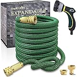 TheFitLife Expandable Garden Hose Pipes - EU Standard Strong 13-Layer Latex Inner and Solid Brass Fittings 3 Times Expanding 