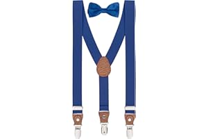 BomGuard Bretelle bambini ragazzo bimbo + papillon set, ca 1-8 anni