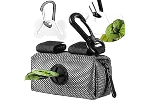 KYRILALI Spender für Hundekotbeutel Dispenser, Dog Poop Bag Holder, Hundekotbeutelhalter, Kotbeutelspender, Leinenspender für Hundekotbeutel, Dog Poop Bag Dispenser, Haustierhundekotbeutelspender, Grau