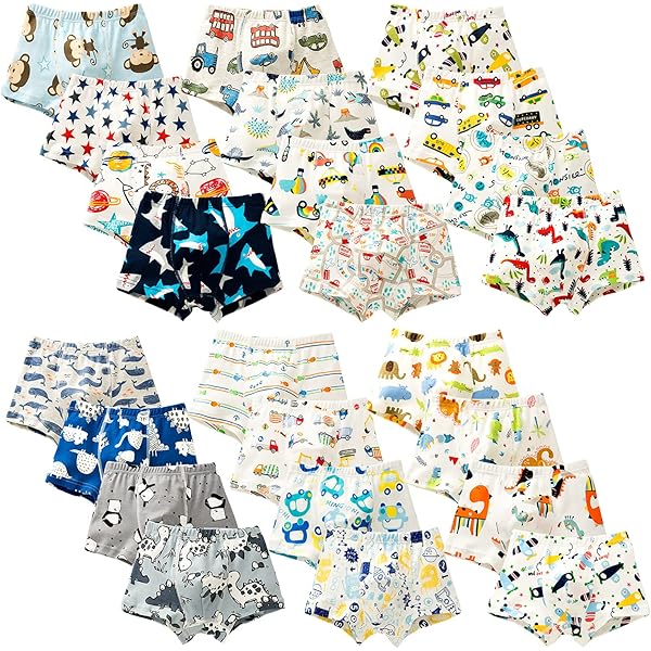 Pack 5 Braguitos Niño Little Hand - Boxer Briefs Algodón | Ropa Interior Cómoda Para Bebés