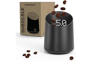 Subminimal Tasse doseuse numérique avec écran LED – Balance de poids en grain de café élégante et précise – Accessoires de dosage et de brassage de café, mesure parfaitement le marc de café pour café
