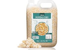 TIRAS Popping Corn Kernels USA Popcorn Seeds - Popcorn Kernels for Popcorn Maker, Air Popper, Stove-top & Microwave - Non GMO - Nut, Dairy & Gluten Free - 5kg