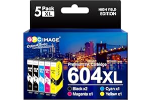 GPC Image 604XL Cartucce Compatibili per Epson 604 XL Multipack per Expression Home XP-2200 XP-2205 XP-3200 XP-3205 XP-4200 XP-4205 WorkForce WF-2910 WF-2930 WF-2935 WF-2950 (5-Pack)