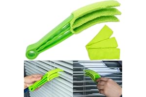 YOUR DAY MATE Spazzola per la Pulizia, 1 pezzo, in verde, per Fessure di Ventilazione, Spazzola Pulizia veneziane, Spazzola Set per la Pulizia delle lamelle, spolverare, termosifone, bocchette, radiatori, domestica