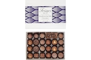Friars Luxury Milk Chocolate Selection - 24 Assorted Chocolates | Luxury Handmade Chocolate Gift Box | Smooth Belgian Chocolate | Artisan Gift Ideal for Lovers & Couples