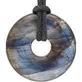 Bernstein Donut 30mm + Baumwollband - Echter Heilstein