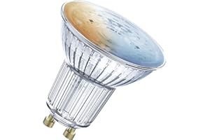 LEDVANCE Lampada LED intelligente con riflettore con tecnologia WiFi, base GU10, colore della luce variabile (2700-6500K), dimmerabile, sostituisce le lampade con riflettore da 40W, confezione da 1