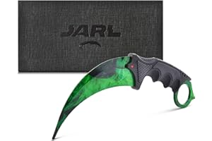 JARL Karambit Trainer CSGO Knife - CSGO Karambit Messer Trainer nicht Scharf aus Edelstahl - Geschenk für CS:GO-Fans mit Premium-Box - Karambit Trainer Stumpf Outdoor Practice Knife & Sammlung