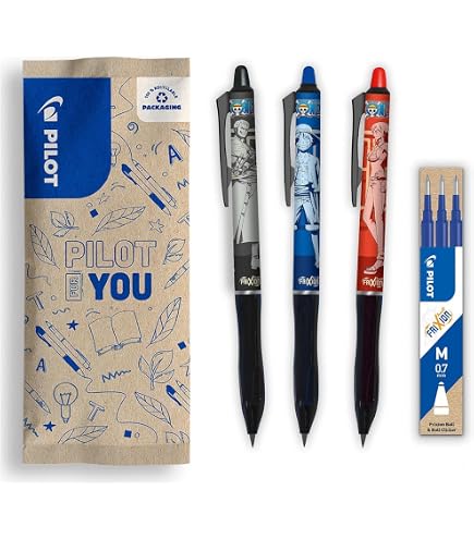 Pilot Frixion Stylos Naruto - Lot 6 Stylos Effaçables édition Limitée Personnages Stylos Collection