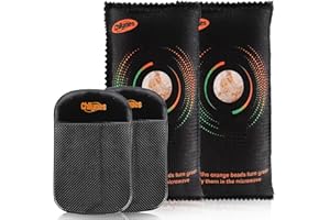 CHILYMES Absorbeur D'humidité Voiture, 2 x 800g Déshumidificateurs Réutilisables Avec Indicateur d'Humidité Visuel et Coussin Anti-Dérapant Gel de Silice pour Voiture, Maison, Armoire, Tiroir (2 * 800g)