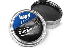 Kaps Cera Dubbin per Scarpe di qualità, Nutrimento E Impermeabilità per Pelle, Dubbin, 3 Colori (Nero, 50ml)