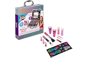 CRA-Z-ART Shimmer and Sparkle Shimmering Glitter Makeover Studio Kids makeup set for girls real cosmetics kit for girls Washable make Safe non-toxic makeup