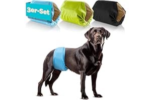 HUND IST KÖNIG Hundewindeln für Rüden [3 STK] Saugstarke Hundewindeln Rüde | Bequeme Hunde Windeln bei Inkontinenz Hund - Umweltfreundliche Rüdenwindel waschbar | Hundewindel leicht zu reinigen