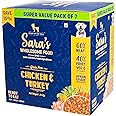 Heads Up For Tails Sara's Wholesome Food - Grain-Free Chicken And Turkey Dog Food | Wholesome Meal All Natural Wet Dog Food | Human Grade Ingredients - 300 Gm | Pack Of 7 For All Life Stages