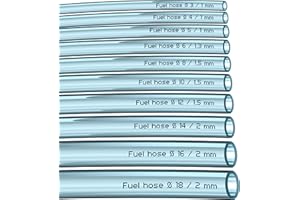 AUTOLIGHT 24 PVC Benzinschlauch Transparent Schlauchleitung Kraftstoffschlauch Wasserschlauch Aquariumschlauch Luftschlauch (Innen Ø: 5,0 mm/Außen Ø: 7,0 mm)